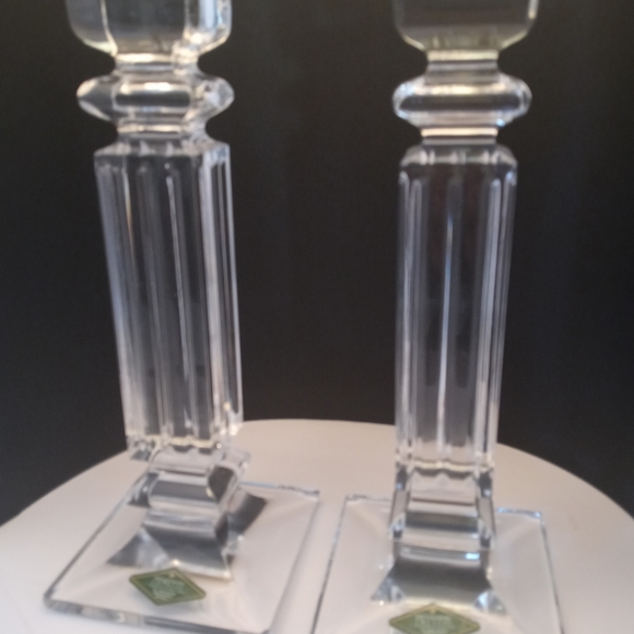 Shannon Crystal Accents Vintage Shannon Crystal Column Candlestick